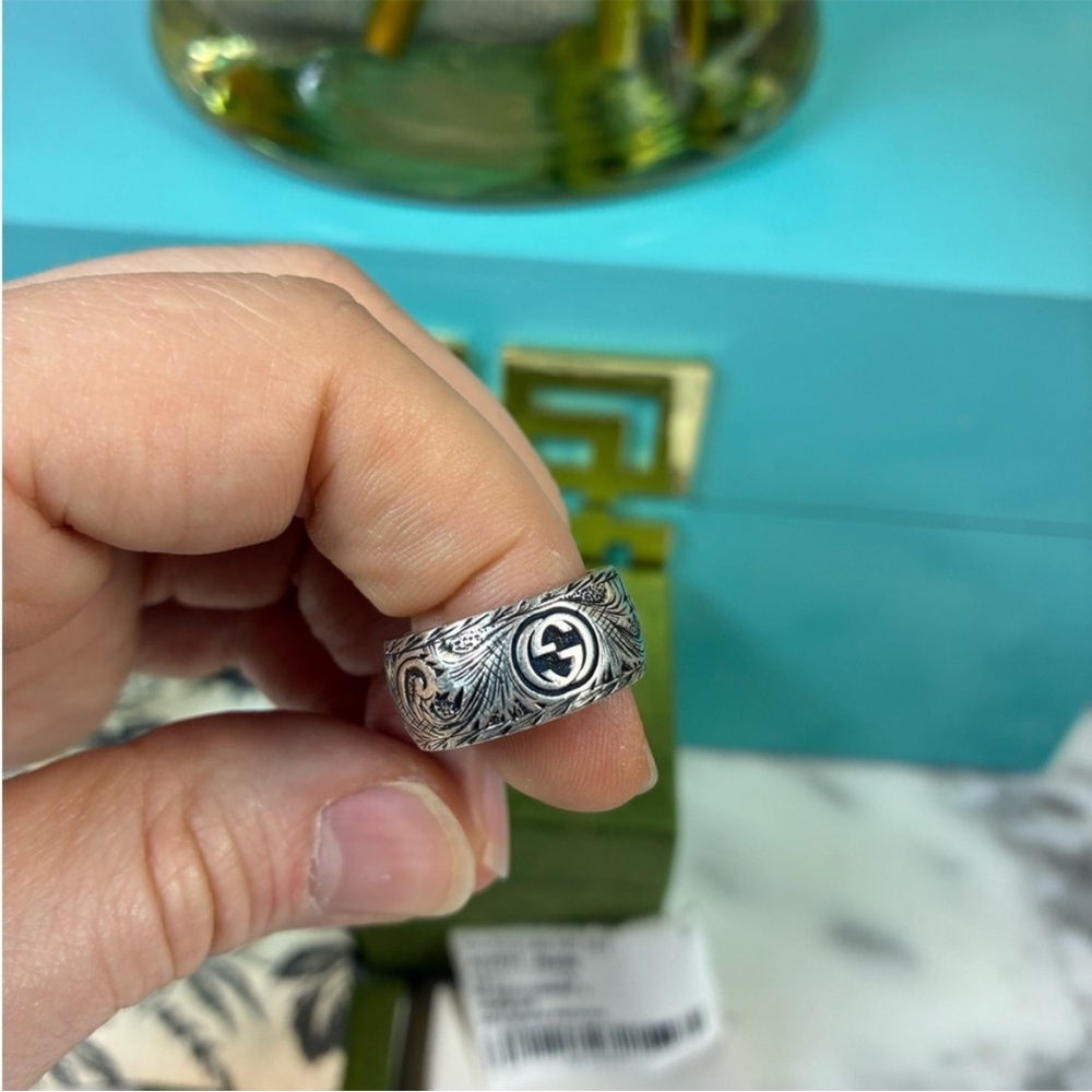 BNWT Gucci gardens silver and black ring - Picture 5 of 8
